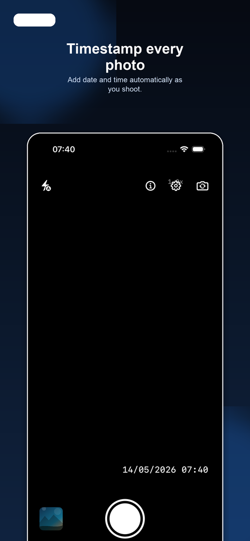 StampSnap timestamp camera screenshot showing a stamped proof photo